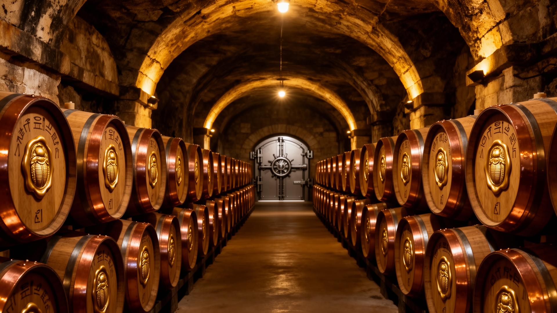 Sealed barrel vault with bank vault door